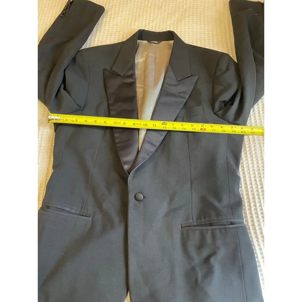 Bill Blass Classic Men's Event Wear Black Single Button Tuxedo Blazer Size 41 L